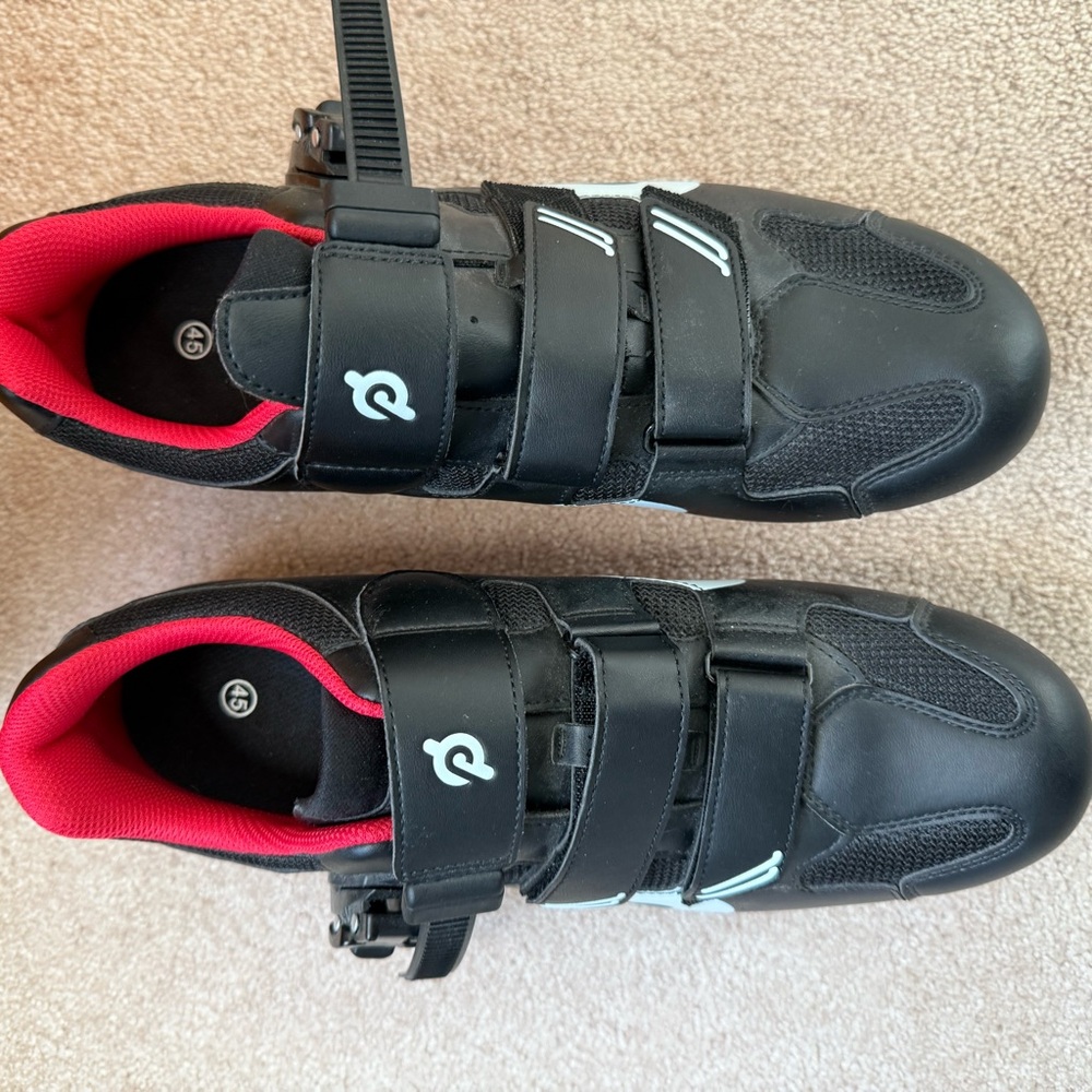 Peloton Black and Red Cycling Shoes